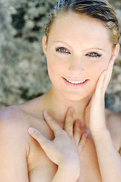 istock Candid Beauty Portrait after a refreshing Swim (XXXL) 157439759