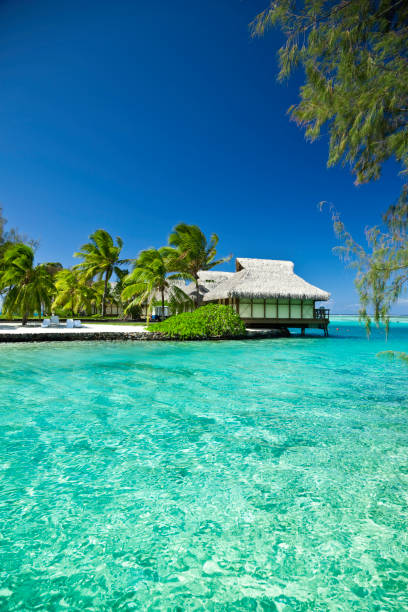 istock Hotel Cottages in Paradise Lagoon 157439808