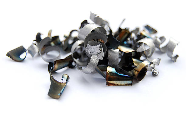 viruta de acero - scrap metal metal recycling aluminum fotografías e imágenes de stock