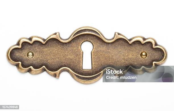 Antikes Keyholeausschnitt Stockfoto und mehr Bilder von Schlüsselloch - Schlüsselloch, Verziert, Gold - Edelmetall