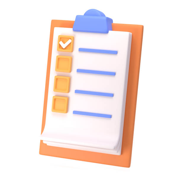 istock 3d white clipboard icon task management todo check list on orange plane background. Work project plan concept, fast checklist, posting plan. productivity checklist 1574398765