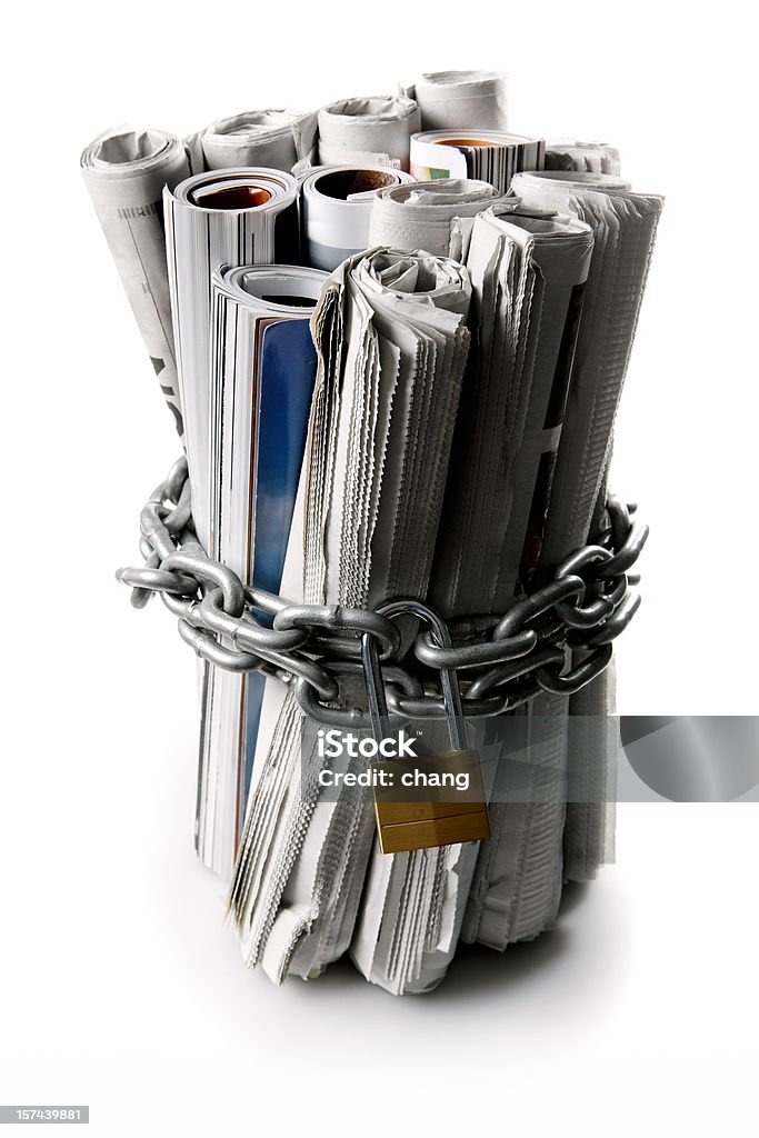 Censurar o Jornal e revistas - Foto de stock de Jornal royalty-free