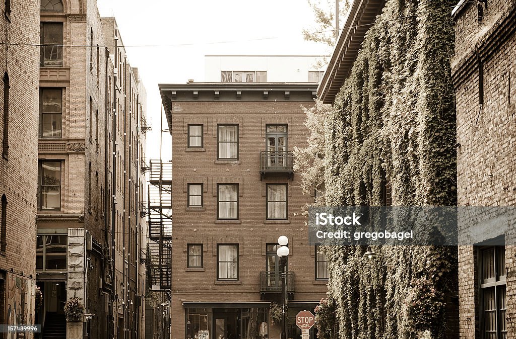 Tempo di edifici centro città - Foto stock royalty-free di Pioneer Square - Seattle