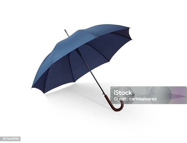 Blue Umbrella Wclipping Path Stock Photo - Download Image Now - Umbrella, Cut Out, Blue