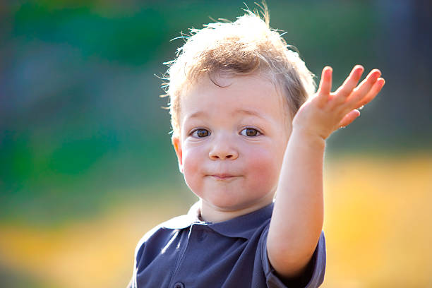 istock Beautiful blond kid play at park 157440688