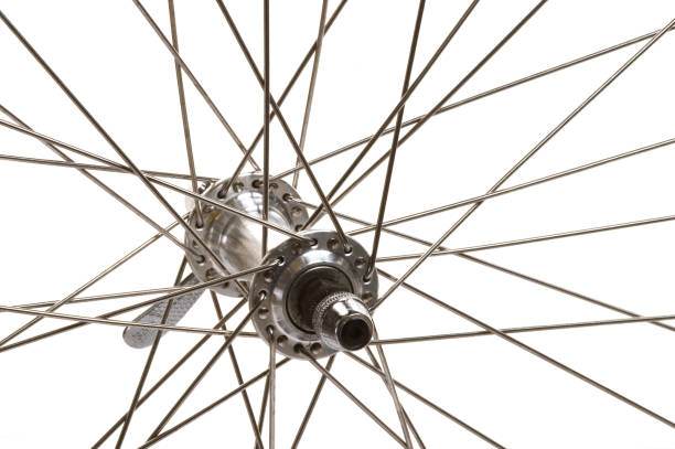 istock Macro of a mountain bike front wheel hub 157441013