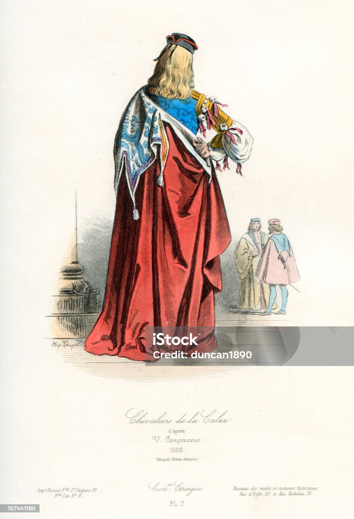 Chevalier De La Calza - Lizenzfrei Altertümlich Stock-Illustration