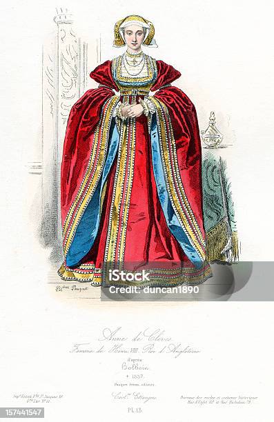 Rainha Anne De Cleves - Arte vetorial de stock e mais imagens de Anne de Cleves - Anne de Cleves, Uma Pessoa, Cultura Britânica