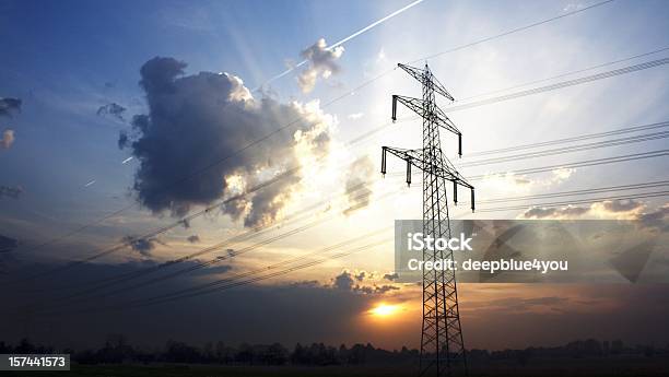High Voltage Tower Stock Photo - Download Image Now - Nuclear Energy, Nuclear Power Station, Abstract