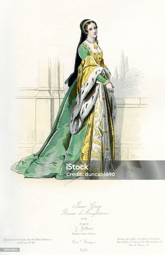 Lady Jane Grey - Illustrazione stock royalty-free di Moda