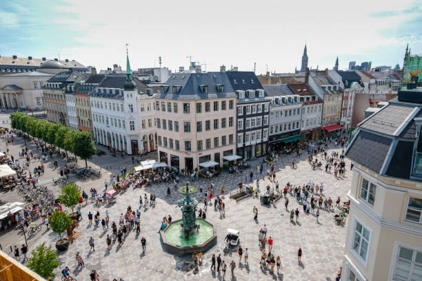 istock Copenhagen city Stroget street aerial view Denmark 1574415769