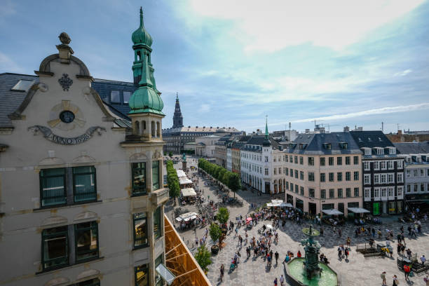 istock Copenhagen city Stroget street aerial view Denmark 1574415782