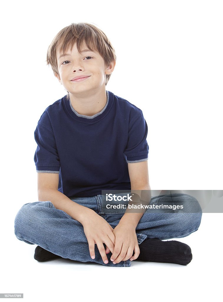 Niño de estar - Foto de stock de Fondo blanco libre de derechos