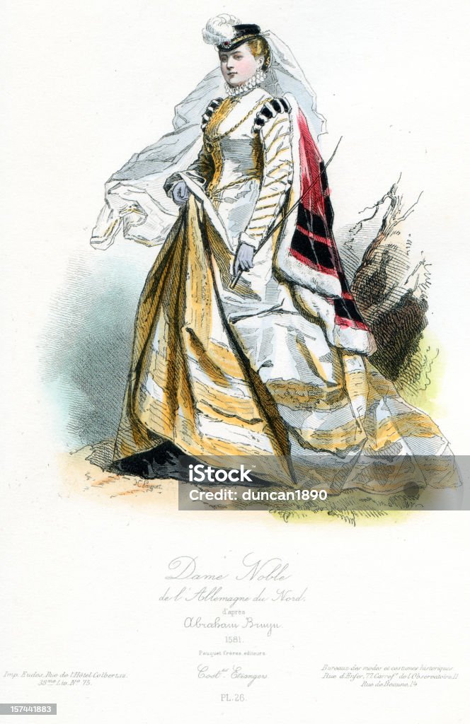 Noble Lady della Germania settentrionale - Illustrazione stock royalty-free di Ritratto