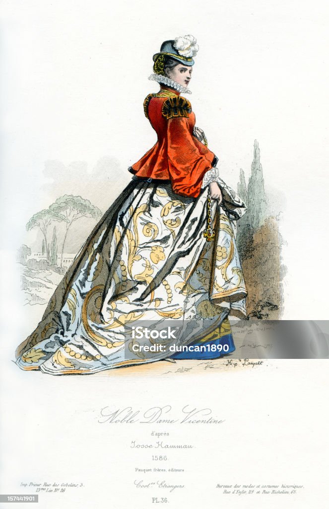 Noble Lady di Vicenza - Illustrazione stock royalty-free di Moda