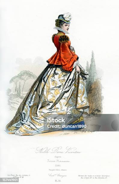 Noble Lady Di Vicenza - Immagini vettoriali stock e altre immagini di Moda - Moda, Abbigliamento, Abbigliamento elegante