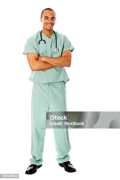Африканский Американский Мужской Медсестра — стоковые фотографии и другие картинки Средний медицинский персонал - Средний медицинский персонал, Медбрат, Уверенность