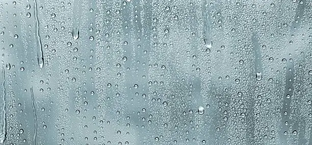 Photo of water drops on a window