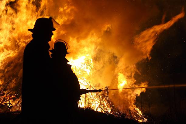 Fire Fighters battle a blaze.Camera Canon EOS 5D.