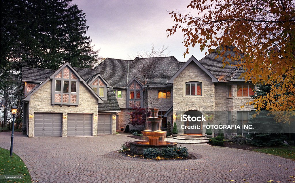 Mansion Exterior in the evening  Mansion Stock Photo