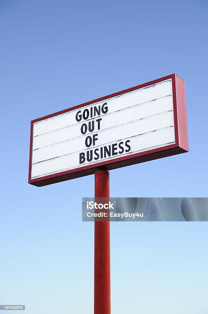 Going out of business-commercial sign - Lizenzfrei Going Out Of Business - englische Redewendung Stock-Foto