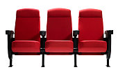 Three Theater Seats, Isolated