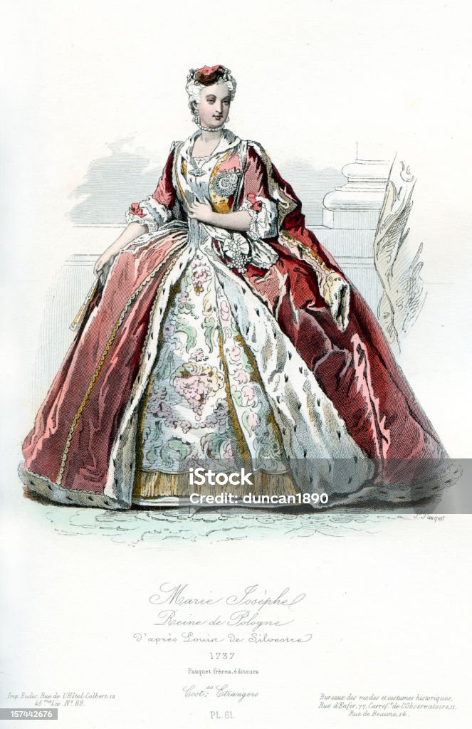 Maria Josepha Rainha da Polónia - Royalty-free Crinolina Ilustração de stock