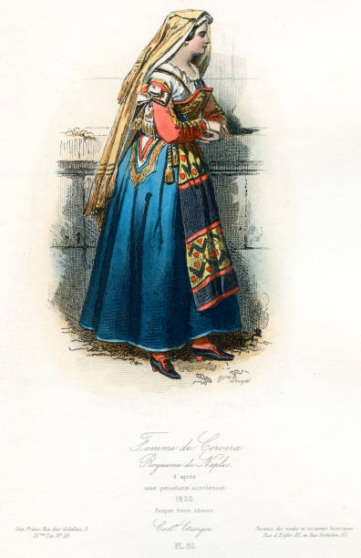 istock Woman of Cervera Naples Traditional costume 157442745