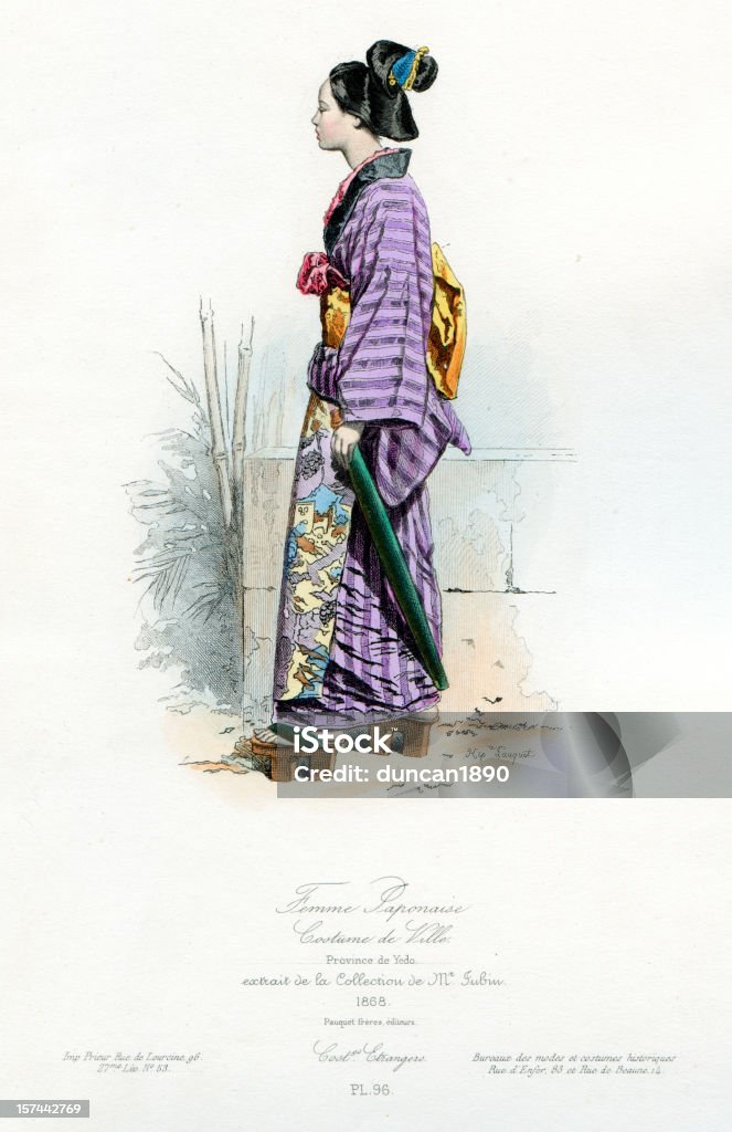 Janpanese femme en Costume traditionnel - Illustration de Peuples d'Asie et du sous-continent indien libre de droits