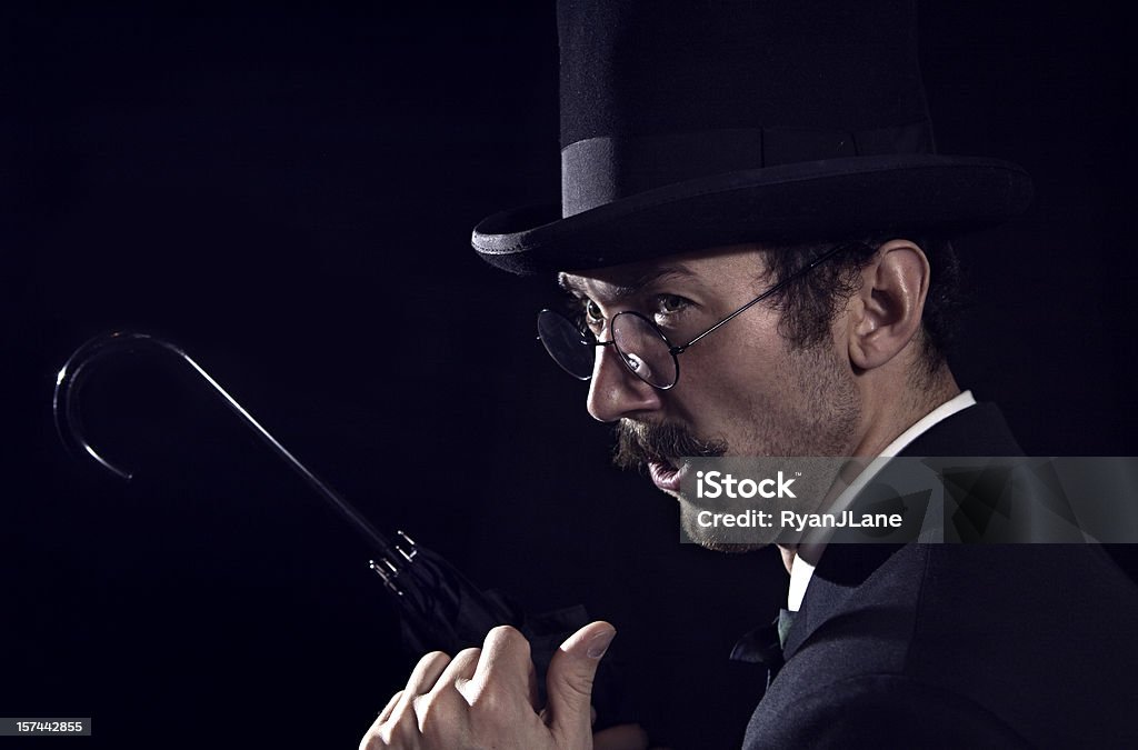 Classy Moustache Gentleman Détective/Sherlock Holmes - Photo de Sherlock Holmes libre de droits