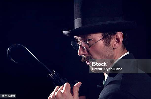 Photo libre de droit de Classy Moustache Gentleman Détective Sherlock Holmes banque d'images et plus d'images libres de droit de Sherlock Holmes