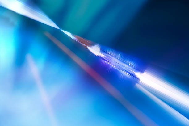 abstract blue background (made from mirrors ,glass and light)