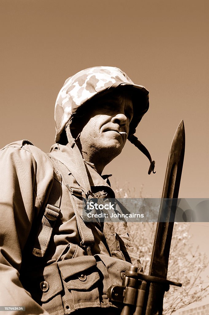 Soldado tipo baioneta. - Royalty-free Corpo de Fuzileiros da Marinha Americana Foto de stock