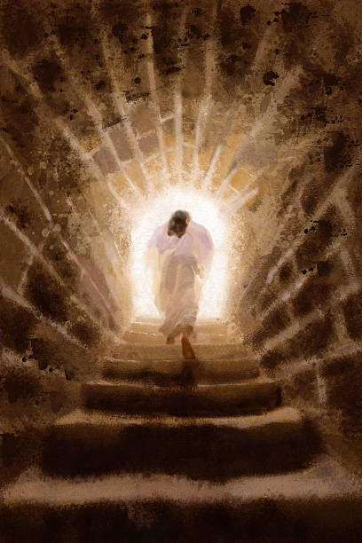 Resurrection of Jesus Christ (Illustration) Illustration of the Resurrection of Jesus Christ. Original artwork by Keith Reicher. heaven and jesus drawing stock illustrations