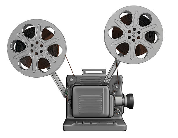 Movie Projector Side (3D) stock photo