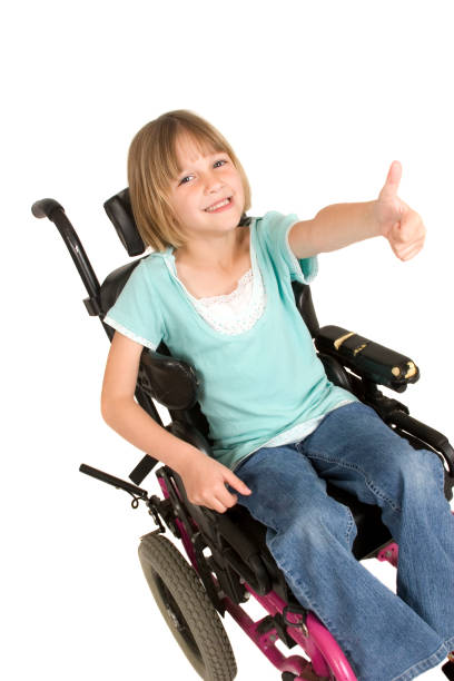 istock Thumbs up from girl in wheelchair 157443926