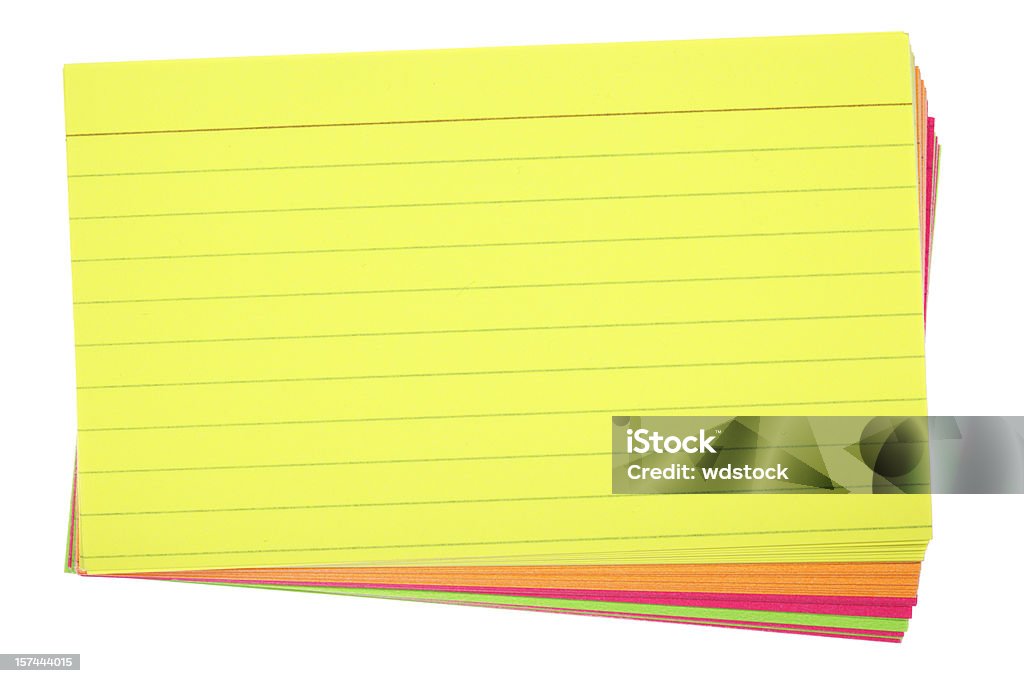 Colored Index Cards Stock Photo - Download Image Now - Index Card