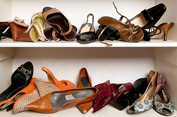 istock Disorganized Women's Shoes 157444102