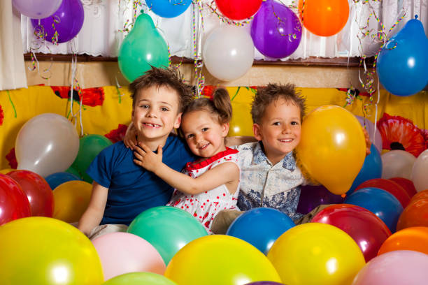 istock Birthday party children 157444140