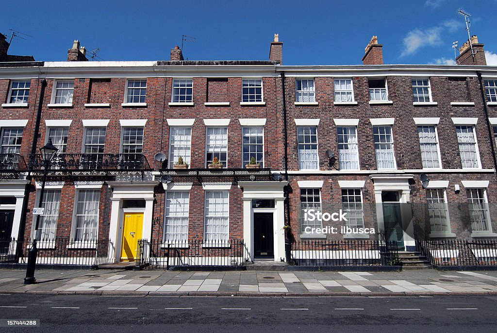 Casas típicas de británico - Foto de stock de Londres - Inglaterra libre de derechos