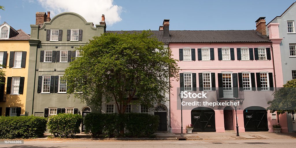 Charleston Tęcza Row Houses - Zbiór zdjęć royalty-free (Charleston - Stan Karolina Południowa)