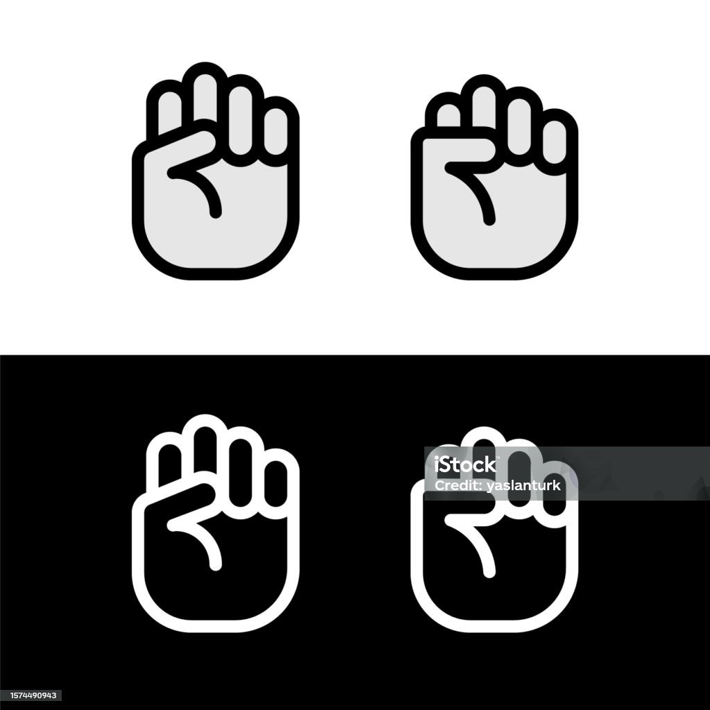 Arm/hand Simbool Hand Symbol Stock Illustration - Download Image Now - Arm, Arrow Symbol ...