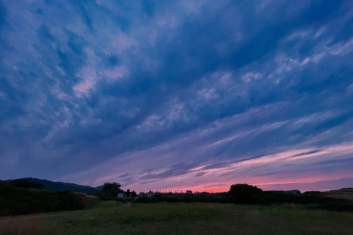 Cemetery at sunset