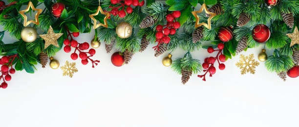 Detail for creative work on a winter theme with a white background.