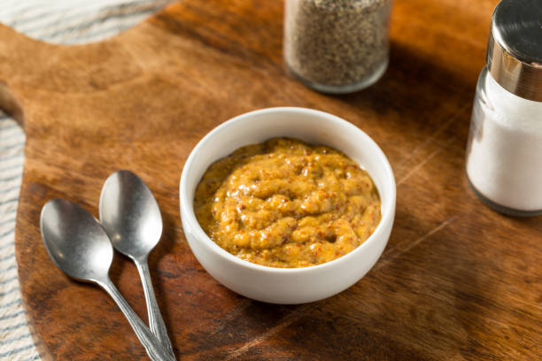 istock Spicy Stone Ground Yellow Mustard 1574561325