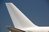 Blank Passenger Plane Vertical Stabilizer