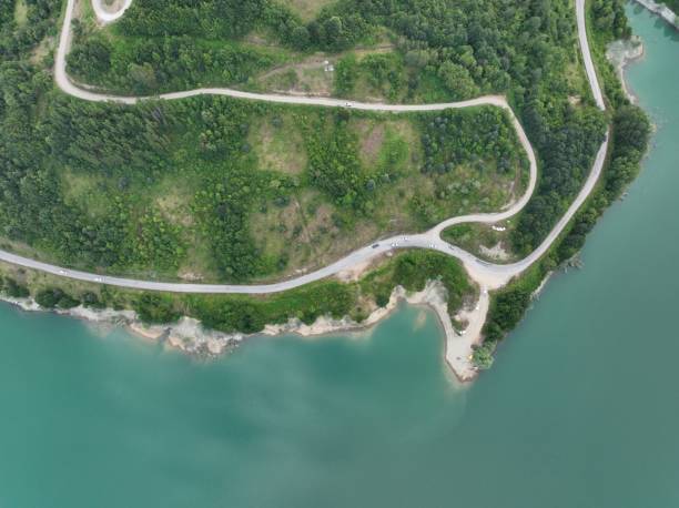 istock aerial view of the water dam, barrage 1574576821