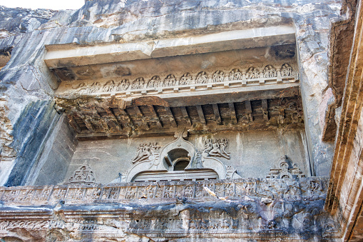 Exterior of Cave 10 - Vishvakarma cave - Ellora Caves, Maharashtra, India, Asia