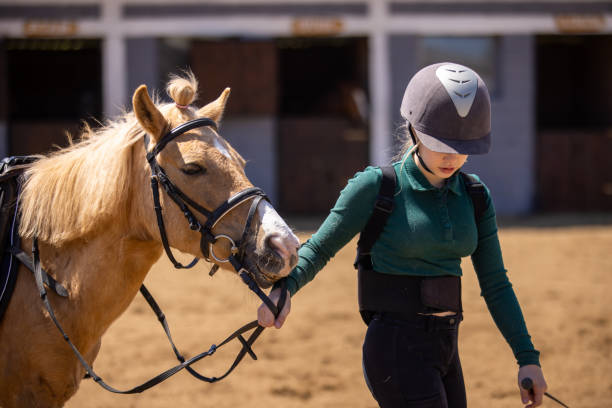 istock Girl with her horse 1574596567