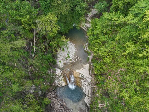 istock aerial view of the waterfall 1574606924